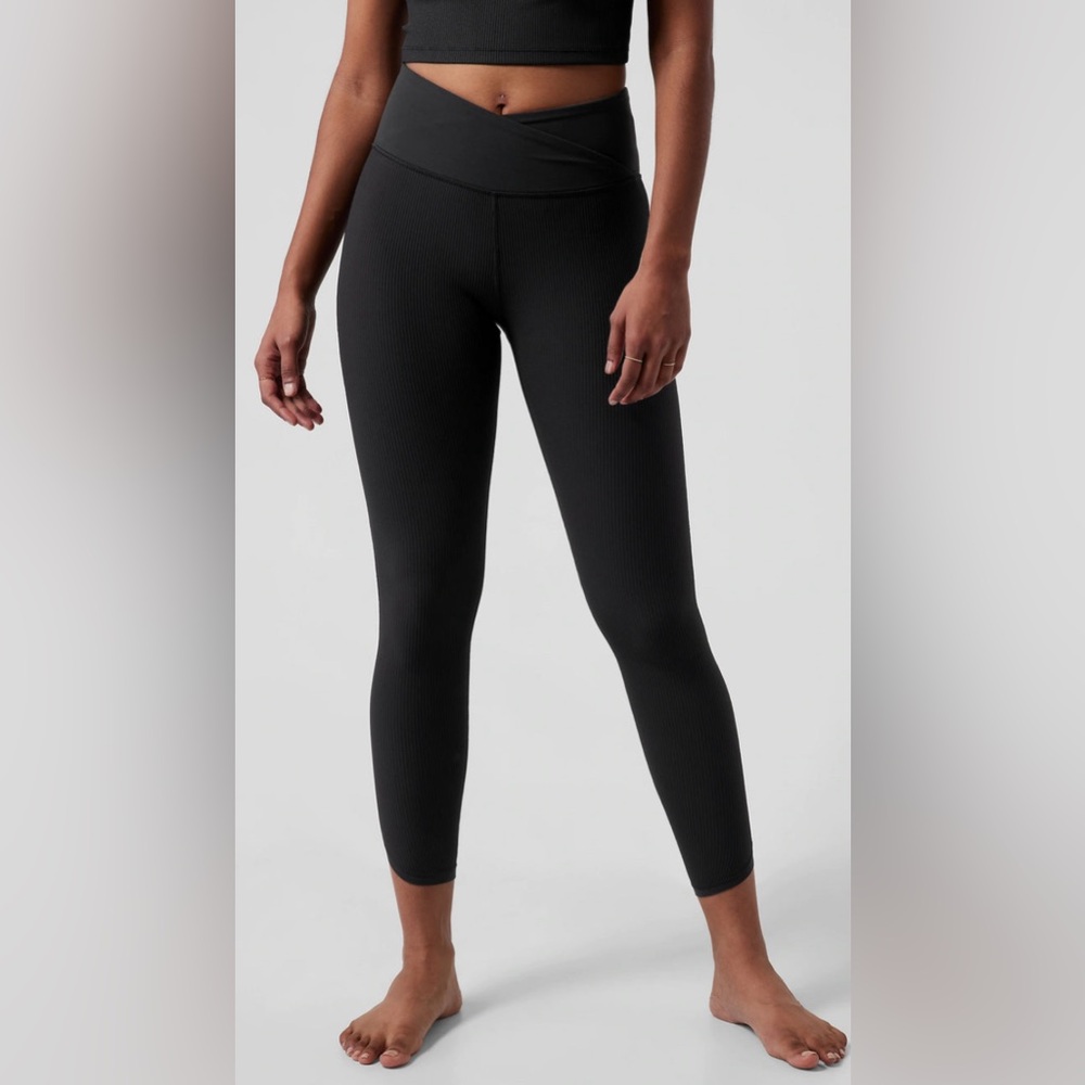 ATHLETA Elation Crossover Rib 7/8 Legging, Black